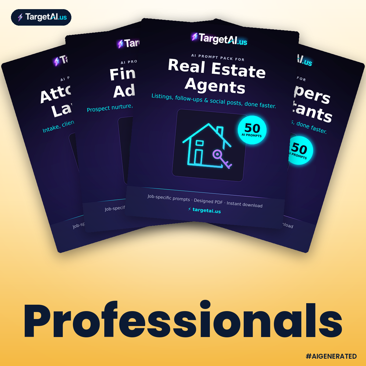 Professionals AI prompt packs from TargetAI.us