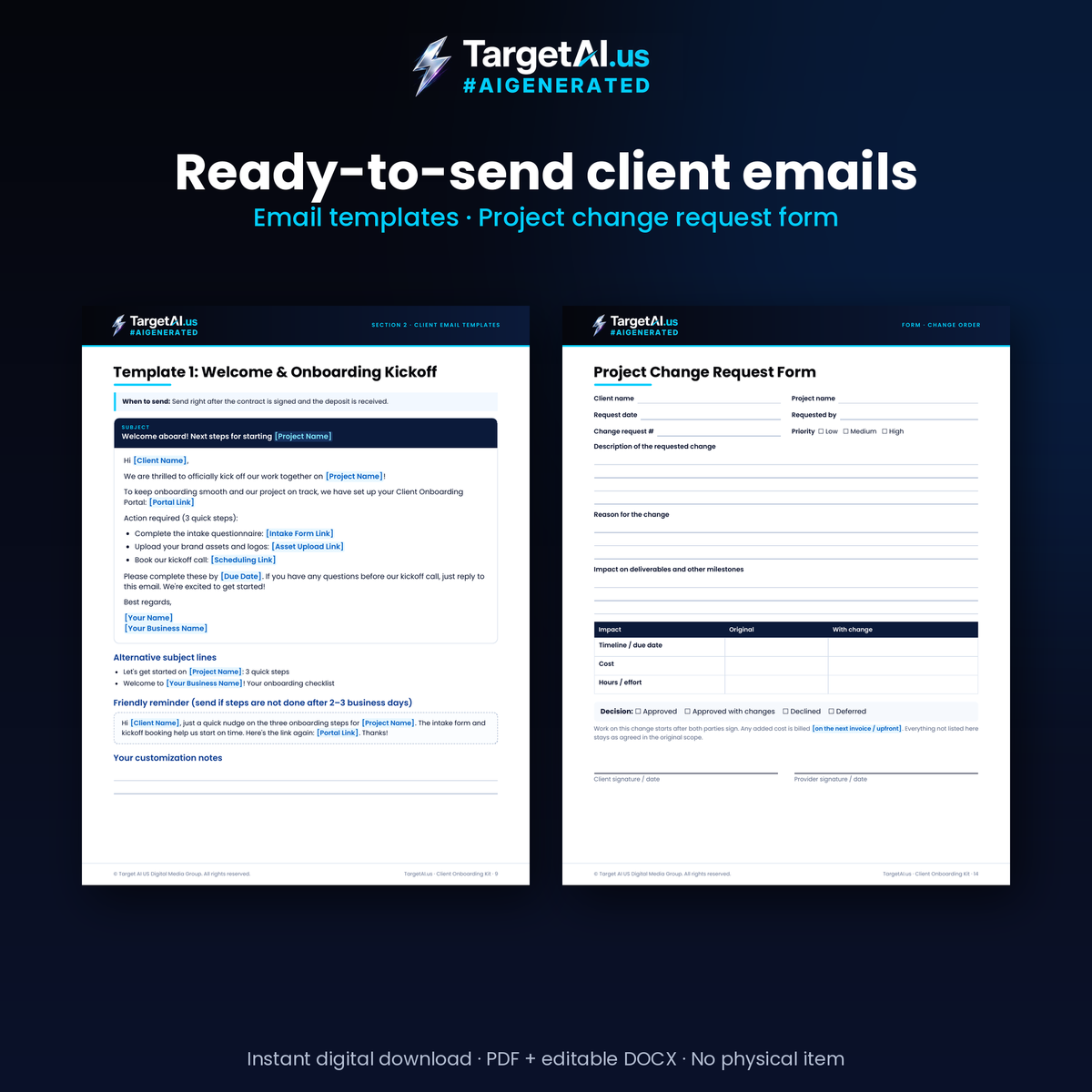 Client Portal & Onboarding Master Kit: Checklists, Email Templates, Forms & SOP
