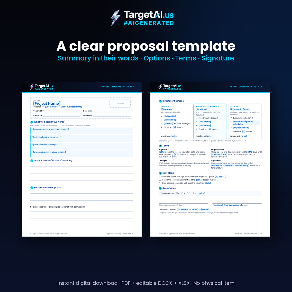 Client Discovery Call & Proposal Master Kit: Call Script, Question Bank, Email Templates and Proposal Template