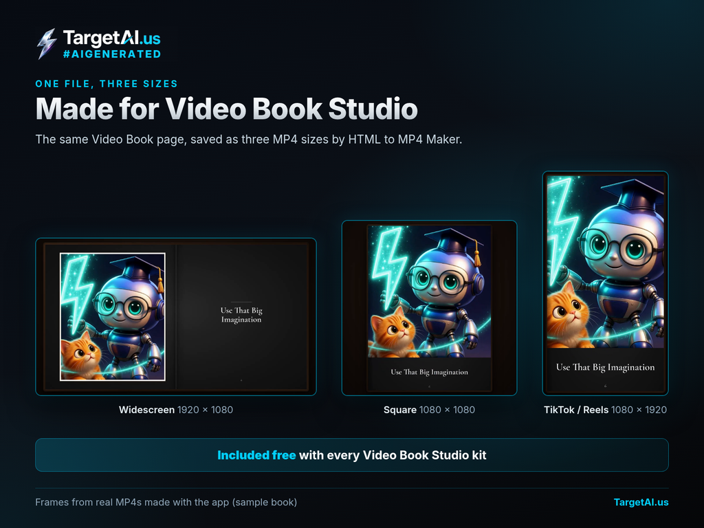 HTML to MP4 Maker - Turn Video Books & HTML Animations into MP4 (Windows)