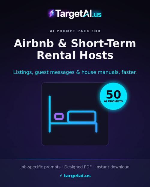 50 AI Prompts for Airbnb and Short-Term Rental Hosts – Boost Bookings with AI | TargetAI