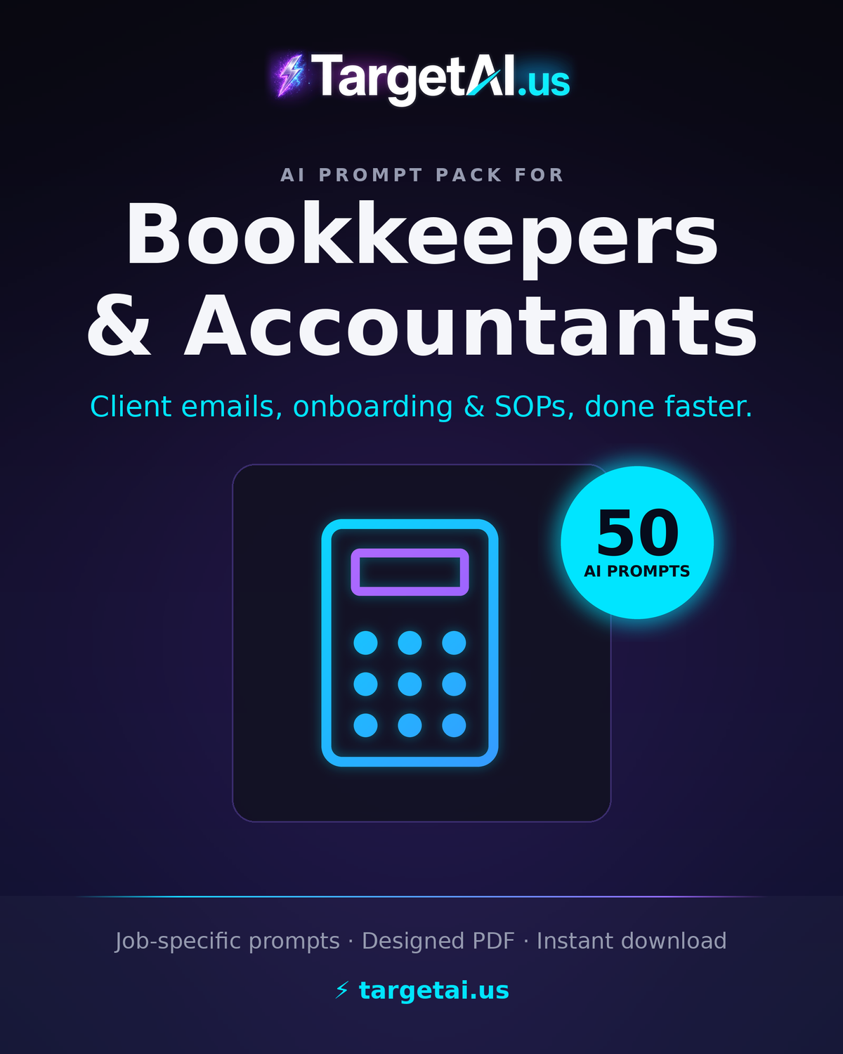 50 AI Prompts for Bookkeepers and Accountants – Work Smarter & Serve More Clients with AI | TargetAI