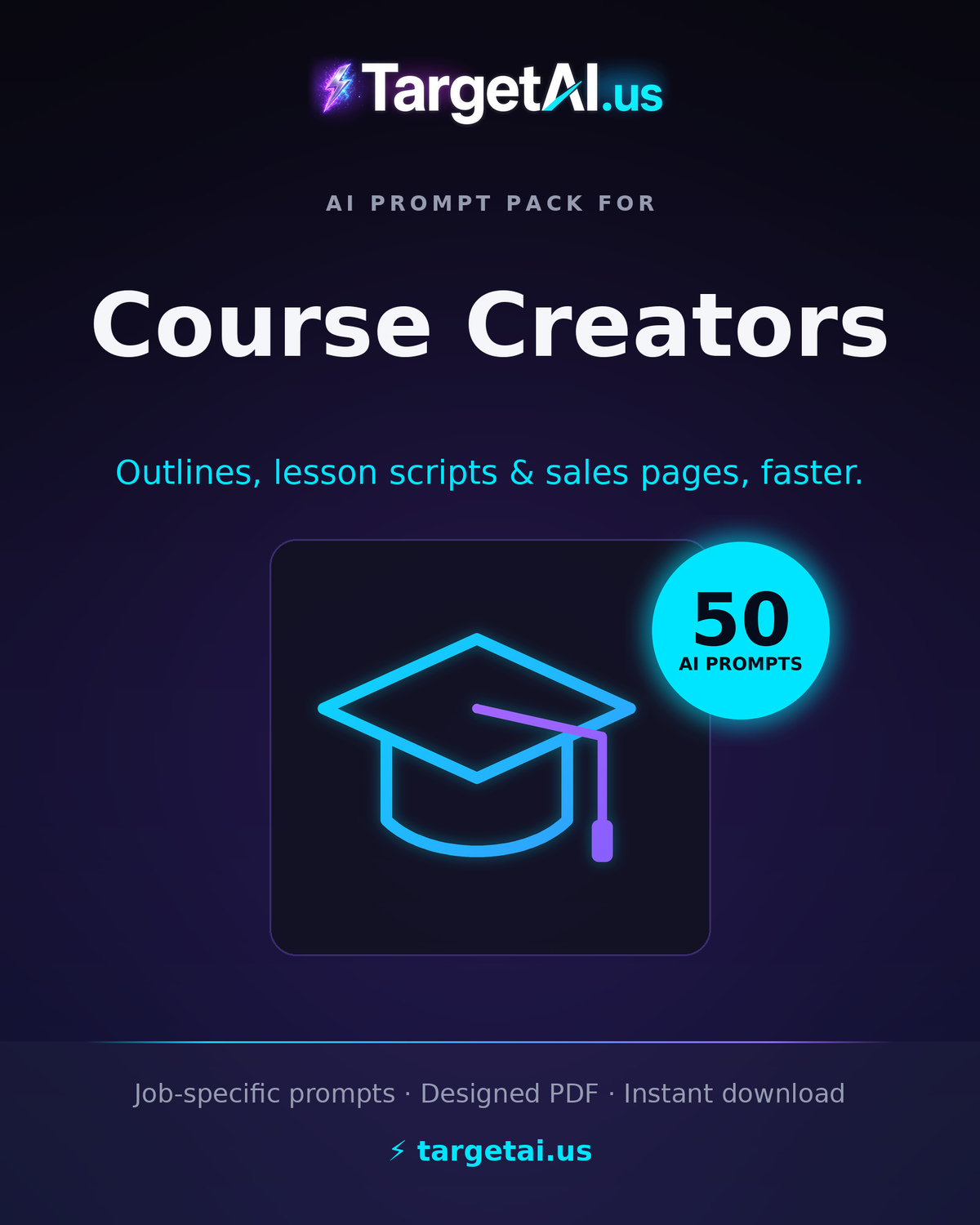 50 AI Prompts for Course Creators – Build & Sell Your Online Course with AI | TargetAI