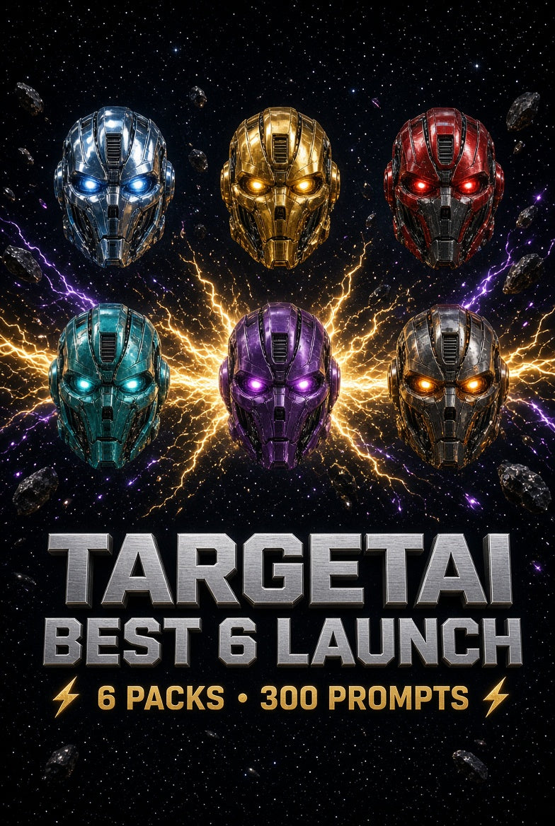 TargetAI Best 6 Launch — 300 Prompts ($39)
