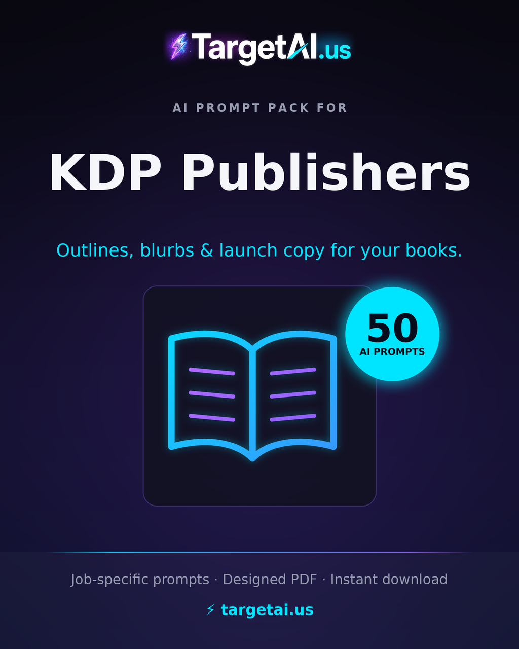 50 AI Prompts for KDP Publishers – Publish More & Earn More with AI | TargetAI