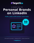 50 AI Prompts for Personal Brands – Build Your Authority on LinkedIn with AI | TargetAI
