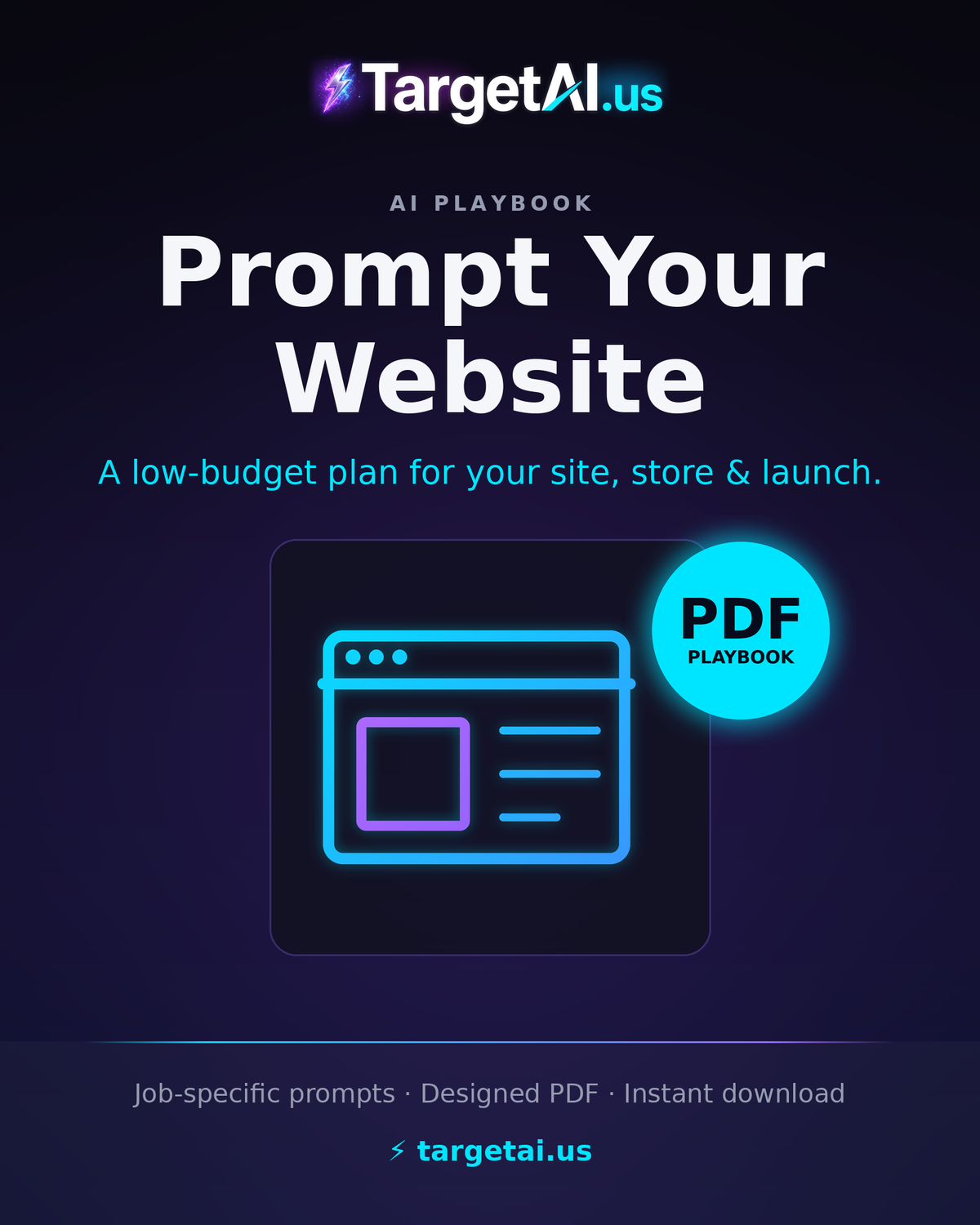 Prompt Your Website: The Complete Low-Budget AI Startup Playbook | TargetAI