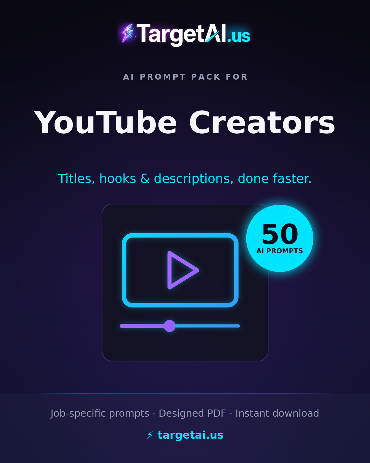 50 AI Prompts for YouTube Creators – Grow Your Channel with AI | TargetAI